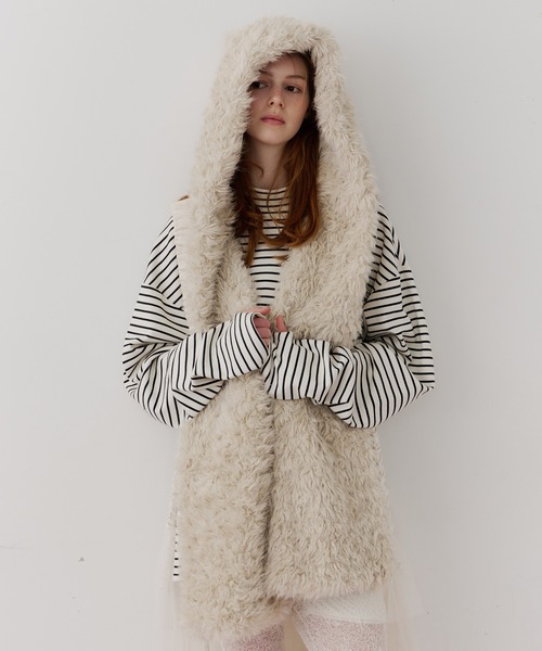 J1U by LA BELLE ETUDE マフラー ストール ムートンライクボンディング