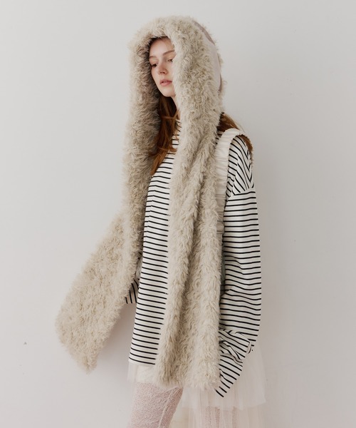 J1U by LA BELLE ETUDE マフラー ストール ムートンライクボンディング