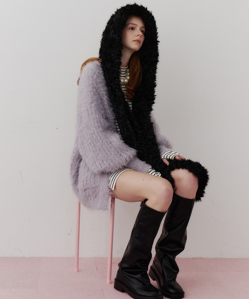 J1U by LA BELLE ETUDE マフラー ストール ムートンライクボンディング