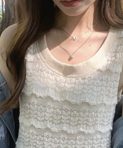 「DAY CLOSET」 ノースリーブワンピース M アイボリー レディース_画像8