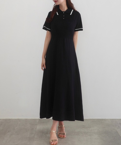 CENEA（セネア） 半袖ワンピース MEDIUM ブラック レディース