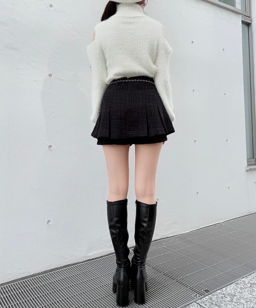 NOMAE（ノーマエ） ニット セーター ベロアリボンオフタートルニット