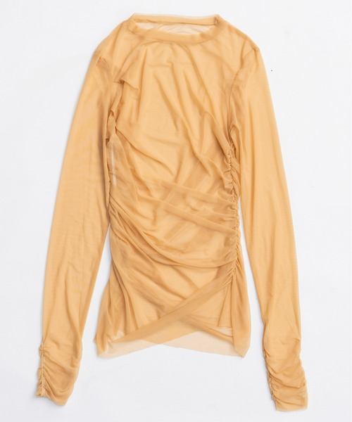 MAISON SPECIAL（メゾンスペシャル） tシャツ Sheer Dot Layered Tops