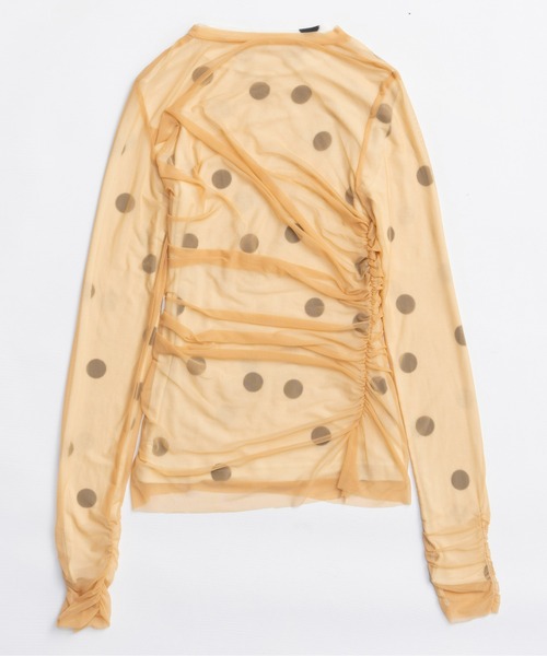 MAISON SPECIAL（メゾンスペシャル） tシャツ Sheer Dot Layered Tops