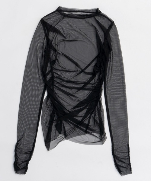 MAISON SPECIAL（メゾンスペシャル） tシャツ Sheer Dot Layered Tops