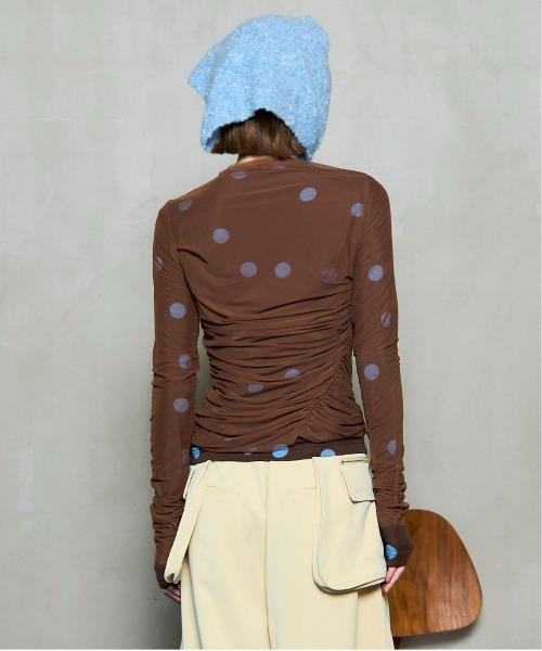 MAISON SPECIAL（メゾンスペシャル） tシャツ Sheer Dot Layered Tops