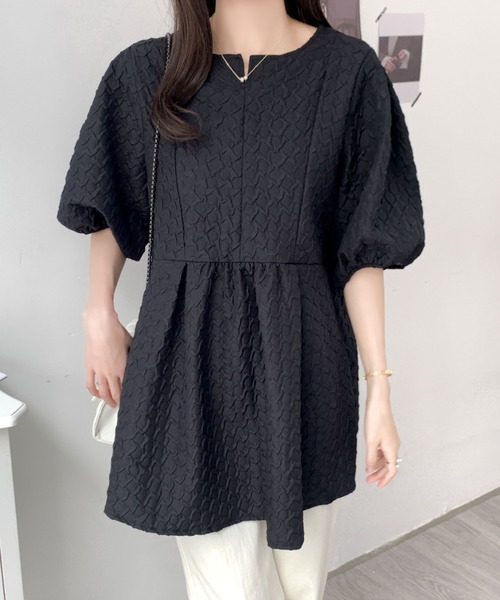 「ABITOKYO」 半袖チュニック L グリーン レディース_画像6