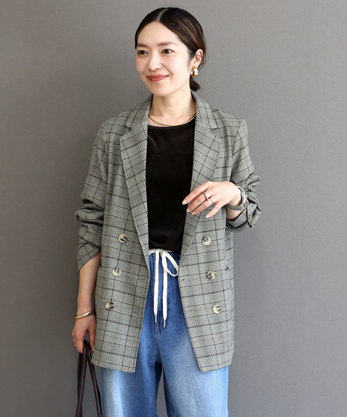 【超美品】SUIT SELECTMARZOTTOテーラードジャケットチェックA4 select MOCA（セレクトモカ） ジャケット テーラードジャケット