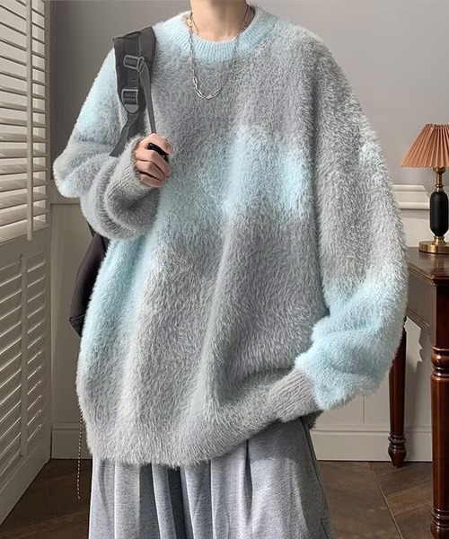 Ressaca（レサーカ） セーター ニット アブストラクト柄シャギーニット