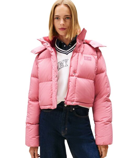 トミージーンズ トミーヒルフィガー ピンク ダウンジャケット TOMMY JEANS（トミー・ジーンズ） ダウンコート ダウンジャケット
