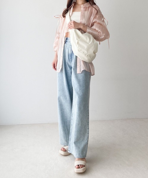 「Heather」 長袖シャツ FREE ピンク レディース_画像4