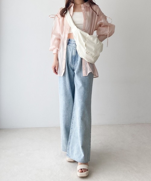 「Heather」 長袖シャツ FREE ピンク レディース_画像6