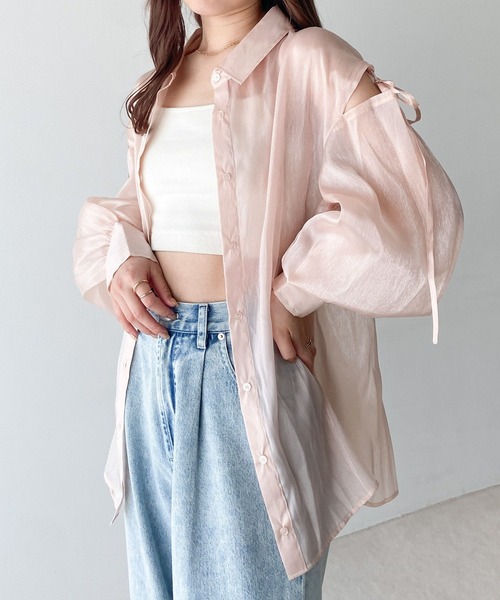 「Heather」 長袖シャツ FREE ピンク レディース_画像9