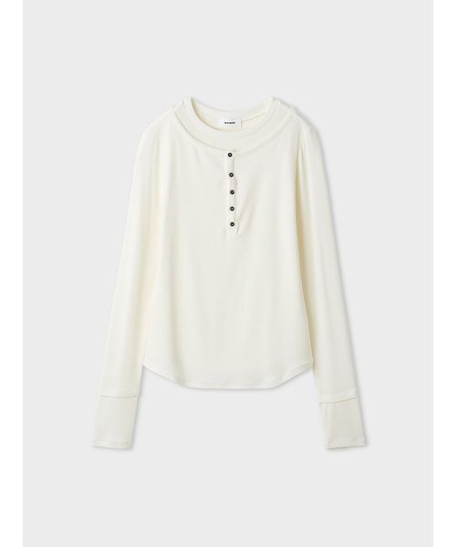 MIESROHE（ミースロエ） tシャツ レイヤードデザインカットトップス