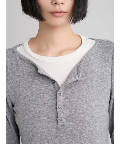 MIESROHE（ミースロエ） tシャツ レイヤードデザインカットトップス