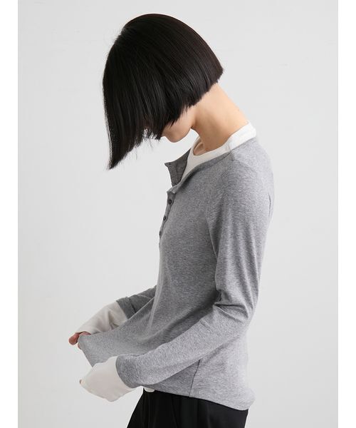 MIESROHE（ミースロエ） tシャツ レイヤードデザインカットトップス