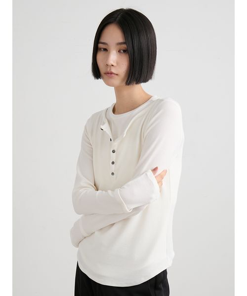 MIESROHE（ミースロエ） tシャツ レイヤードデザインカットトップス