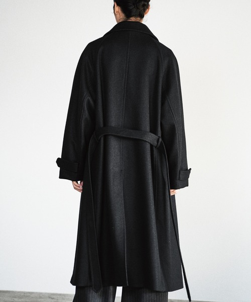 WYM LIDNM ステンカラーコート コート WOOLY HERRINGBONE BALMACAAN