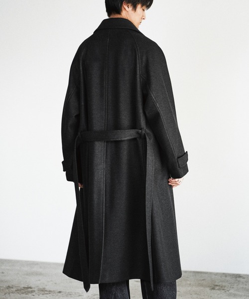 WYM LIDNM ステンカラーコート コート WOOLY HERRINGBONE BALMACAAN