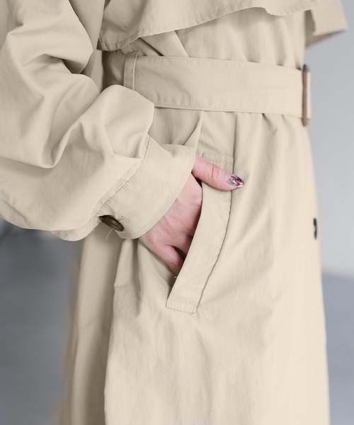 「Riberry」 ステンカラーコート MEDIUM ブラック レディース_画像5