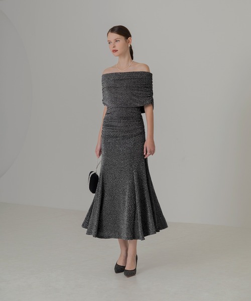 「Leja」 半袖ワンピース SMALL グレー レディースの画像