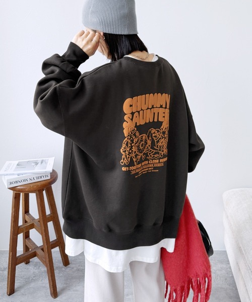 reca（レカ） トレーナー スウェット お散歩フレンズ裏起毛スウェット