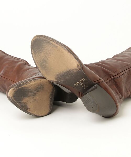 「JOHNNY MOKE」 ロングブーツ 38 ブラウン レディース_画像3