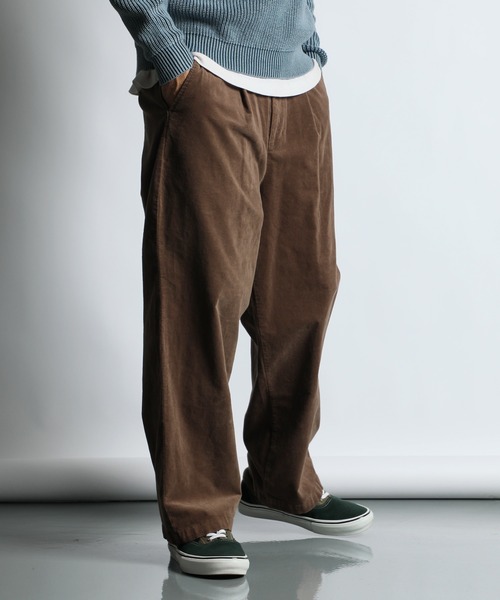 ブラウン ワークパンツ コットン　34サイズ　モールスキン モールスキンパンツ（ファッション）（色：ブラウン系）のおすすめ人気
