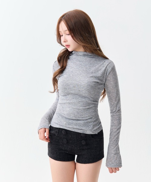 ANDWANG tシャツ AND bijou high neck tops レディース : ZOZOTOWN