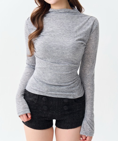 ANDWANG tシャツ AND bijou high neck tops レディース : ZOZOTOWN