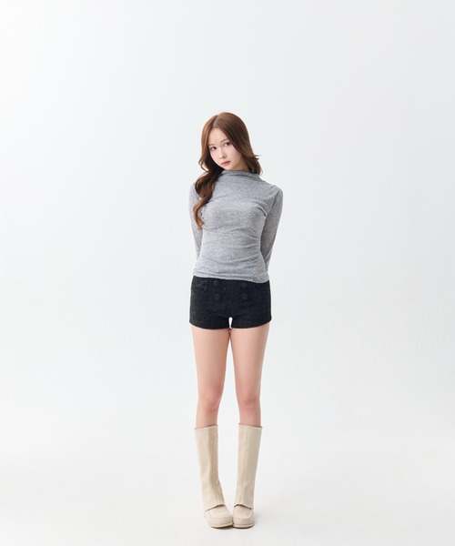ANDWANG tシャツ AND bijou high neck tops レディース : ZOZOTOWN
