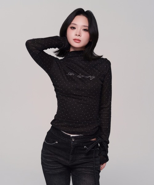 ANDWANG tシャツ AND bijou high neck tops レディース : ZOZOTOWN