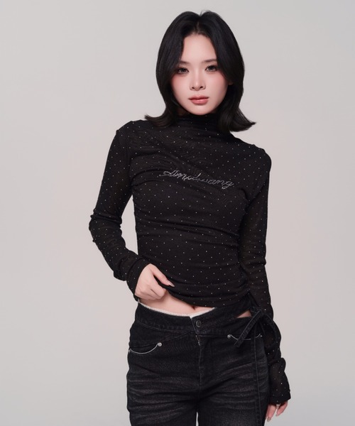 ANDWANG tシャツ AND bijou high neck tops レディース : ZOZOTOWN