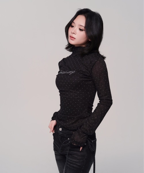 ANDWANG tシャツ AND bijou high neck tops レディース : ZOZOTOWN ANDWANG tシャツ AND bijou high neck tops レディース : ZOZOTOWN