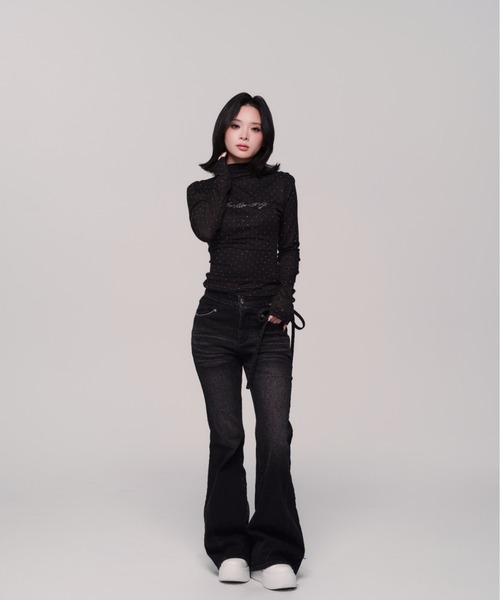 ANDWANG tシャツ AND bijou high neck tops レディース : ZOZOTOWN