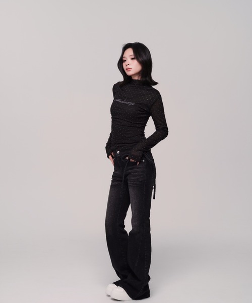 ANDWANG tシャツ AND bijou high neck tops レディース : ZOZOTOWN
