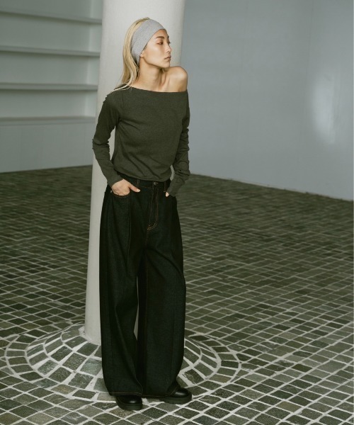 「AIC.」 デニムパンツ SMALL インディゴブルー レディース_画像7