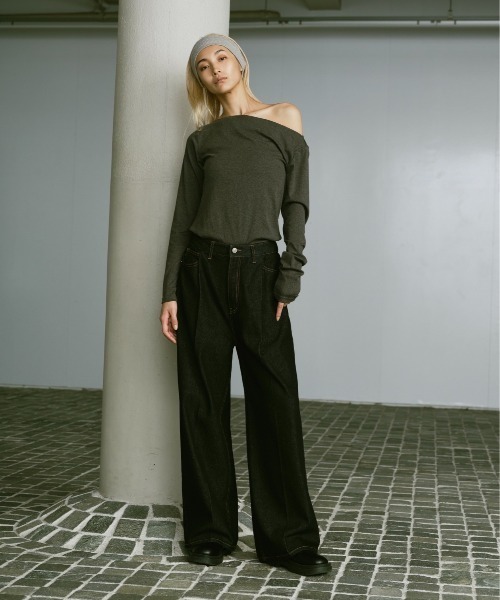 「AIC.」 デニムパンツ SMALL インディゴブルー レディース_画像8