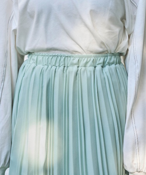 「mil」 プリーツスカート X-SMALL キャメル レディース_画像2