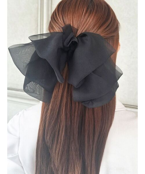 新作リボンバレッタ ROQUE（ロキ） ツイード リボン バレッタ ヘアクリップ ヘア