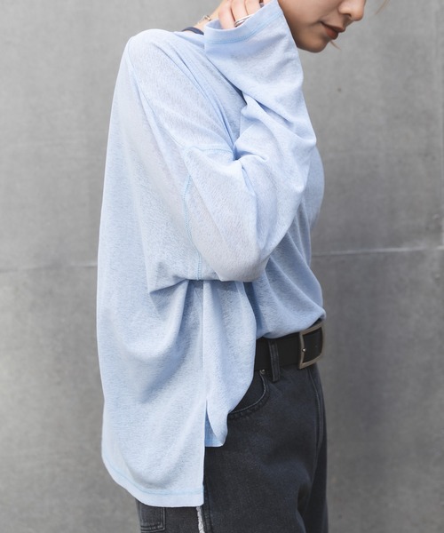 「MIEL CRISHUNANT」 長袖カットソー FREE ライトピンク レディース_画像4