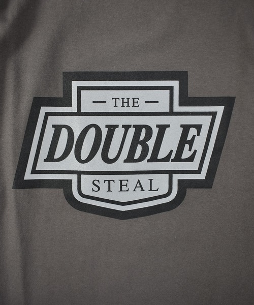 「DOUBLE STEAL」 半袖Tシャツ - ブラック メンズ_画像5