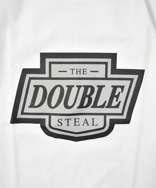 「DOUBLE STEAL」 半袖Tシャツ - ブラック メンズ_画像6