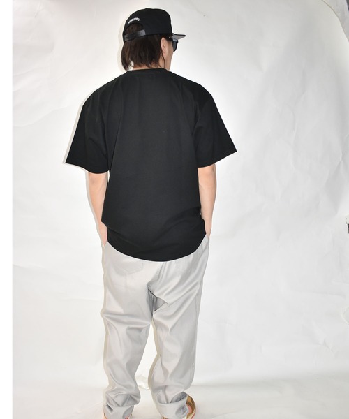 「DOUBLE STEAL」 半袖Tシャツ - ブラック メンズ_画像7