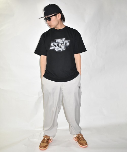 「DOUBLE STEAL」 半袖Tシャツ - ブラック メンズ_画像9