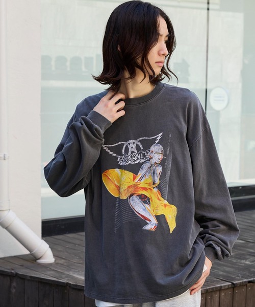 「MONO-MART」 「retock's」長袖カットソー「queenコラボ」 L ホワイト レディース_画像4