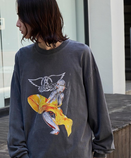 「MONO-MART」 「retock's」長袖カットソー「queenコラボ」 L ホワイト レディース_画像6