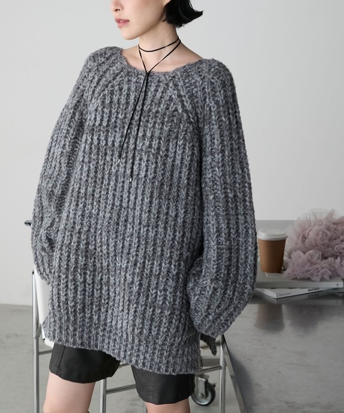「forksy.」 長袖ニット FREE グレー レディース_画像5