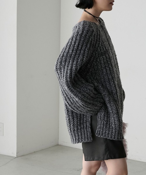 「forksy.」 長袖ニット FREE グレー レディース_画像8
