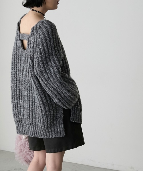 「forksy.」 長袖ニット FREE グレー レディース_画像9